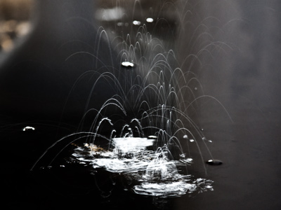 Unexpected beauty in my leaky parking garage.