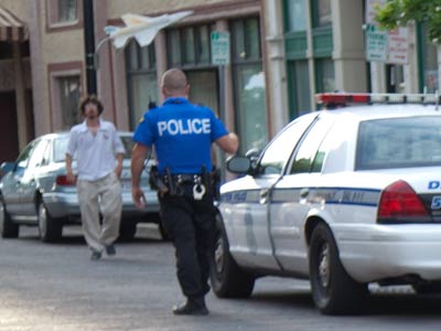 Someone got to go for a ride in a police car.