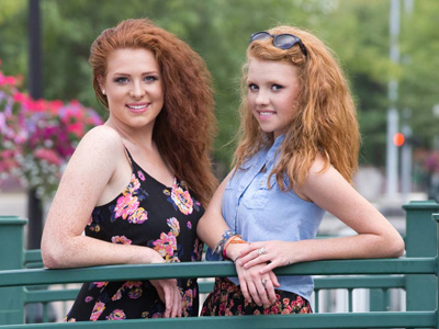 Different shades of red hair, and different personalities.