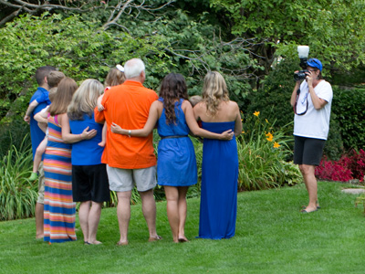 I got to the park early and staked out my territory before the family and senior portrait photographers showed up.  This is a good example of how NOT to pose a family.