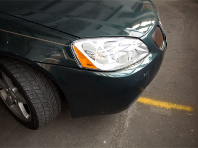 The new managers of my creepy parking garage painted lines on the floor for the first time.  It doesn`t help.