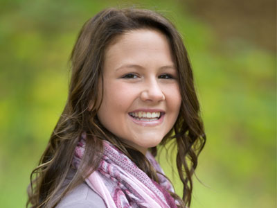 Random girl in the forest.