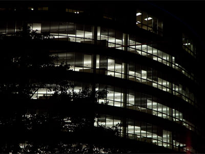 Just like Weegee, prowling the dark city with my camera.