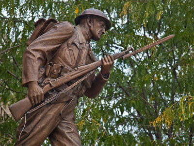 Watching over First Street.