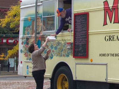 Drive-thru role reversal.