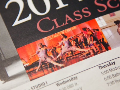 An old picture of mine in a new ballet school brochure.