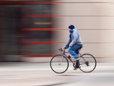 I was ready to go inside, then this guy came wheeling by.