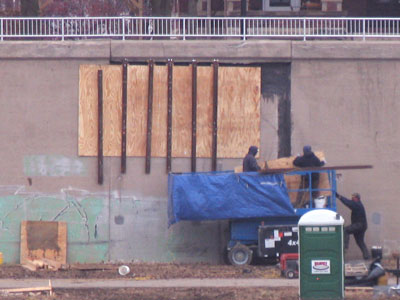 See, I told you not to be alarmed about the holes in the levee (see November 25, 2014).