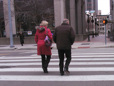If they`d been following my daily photos, they`d know it`s dangerous enough to cross the street without jaywalking.