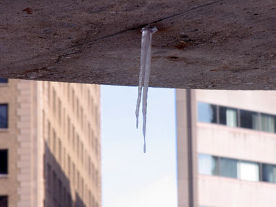 Stalactites in downtown Dayton.