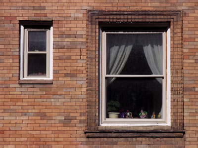 The person who lives there probably has no idea about the detailed brickwork that surrounds this window.