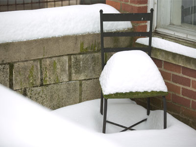 In the cold seat.