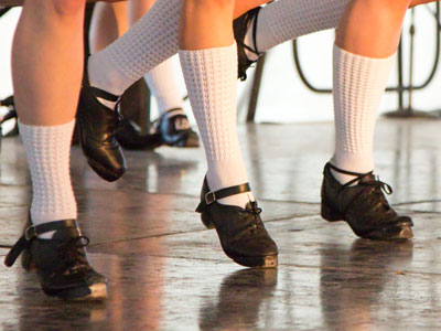 Even without music, these dancers make a deafening noise thanks to those hunks of metal on their shoes.