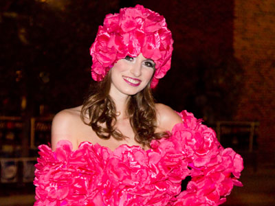 She`s a flower this year (see October 25, 2014; October 26, 2013; and October 27, 2012).