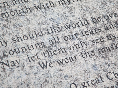 Someone should write a play about Paul Laurence Dunbar and call it `Counting All Our Tears.`  Oh wait, I did.