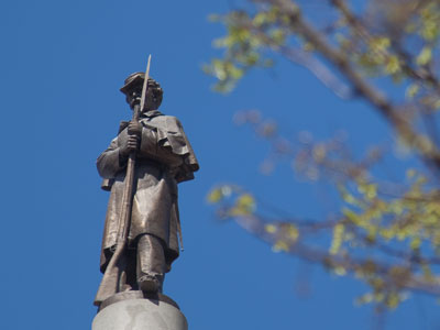 This monument was erected on Main Street in 1884, moved elsewhere in 1948 and then put back in 1991.