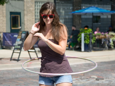 Hooping it up.