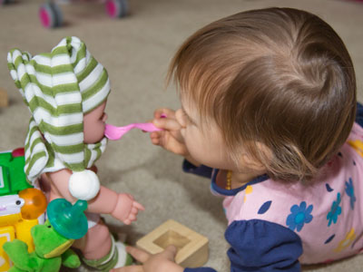 Learning how to be a big sister.