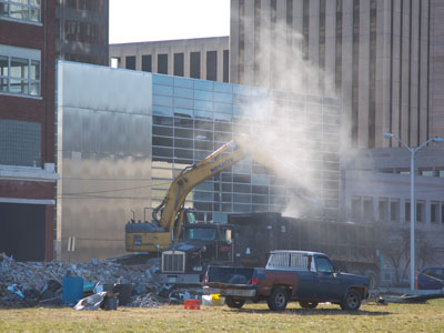 There was a building here yesterday.