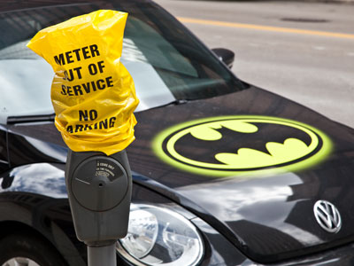 Batman can park wherever he wants.