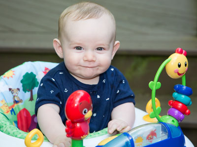He`s just as happy as the day is long.