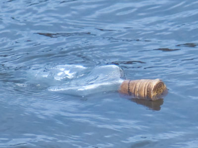 Message in a bottle.