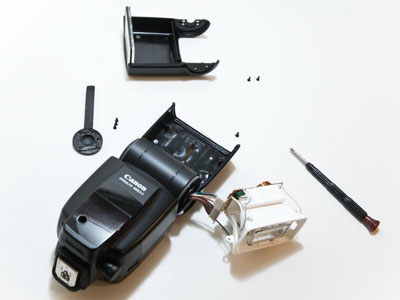 However, that whole assembly needs to be replaced, and it`s connected to the flash with lots of little wires.