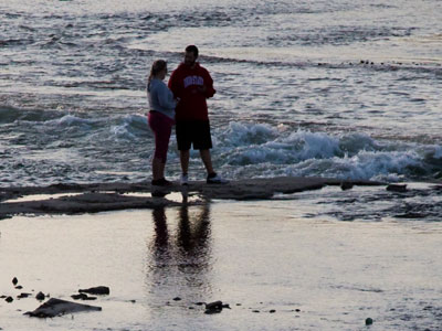 Riverside romance.