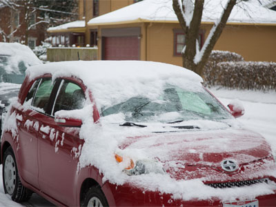 Someone cleaned most of the snow off of my car.  Maybe they stopped when they realized it wasn`t theirs.