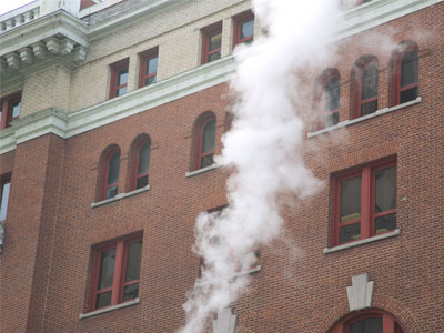 Letting off steam.