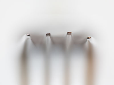 Just the tines of a fork -- nothing else.