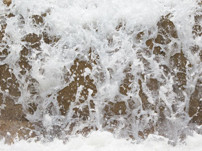 Water falls.