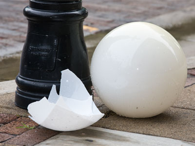 The speed of light wasn`t fast enough to avoid the garbage truck.