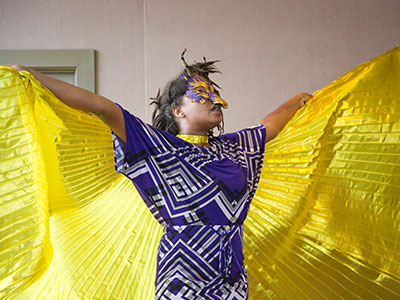 She`s a dragon learning how to fly, obviously.