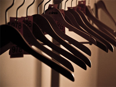 There are no coats here since it`s COLD and RAINING!