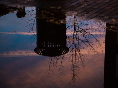 Oregon District sunset.