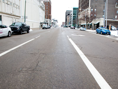 When the sidewalks aren`t shoveled, it`s safer to walk on the street.