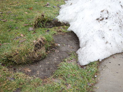 Overzealous snowplow.