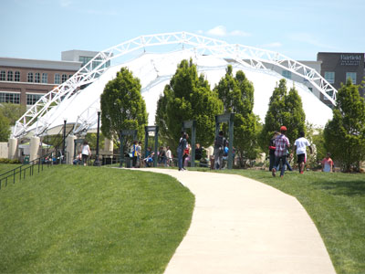 In downtown Dayton, summer began today.