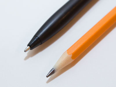 If you say there are two writing utensils, you`re stating a fact.  If you say that one is better than the other, you`re giving your opinion.  It`s important to know the difference.