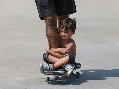 Skating is a family affair.