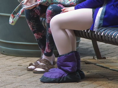 Ballerinas at rest.