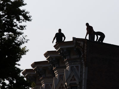 When I hear voices shouting loudly in Spanish, I know that a roofing job is being done somewhere nearby.