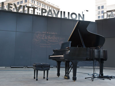 This is the first time a real piano has been on the stage.