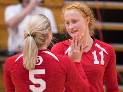 Somebody sitting behind me kept yelling, `Let`s go red!`  I don`t know if that meant the uniforms or the ginger.