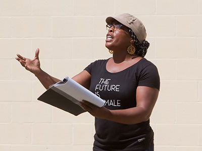 `I know why the caged bird sings.` A. Slate portrays Paul Laurence Dunbar in a scene from a play I wrote.