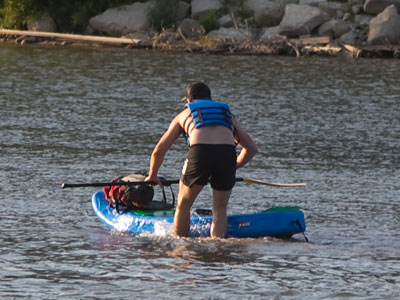 It would be hard to drown when the river is this shallow (see August 30, 2019).