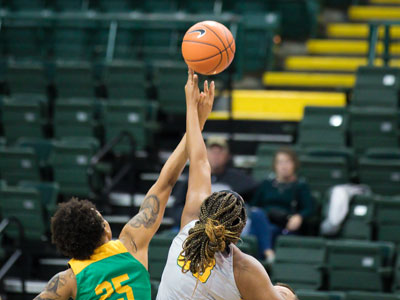 Basketball season tips off in front of a small crowd.  When the announcer said, `GOOD EVENING, LADIES AND GENTLEMEN,` I wondered who he was talking to.