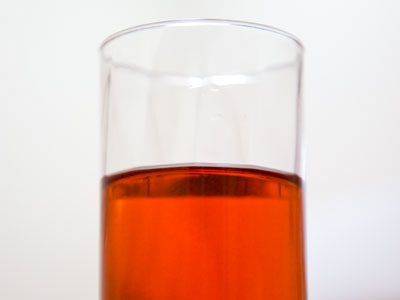 If it`s raspberry tea, then the glass is half full.