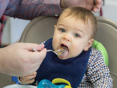 Starting his first Thanksgiving off right.